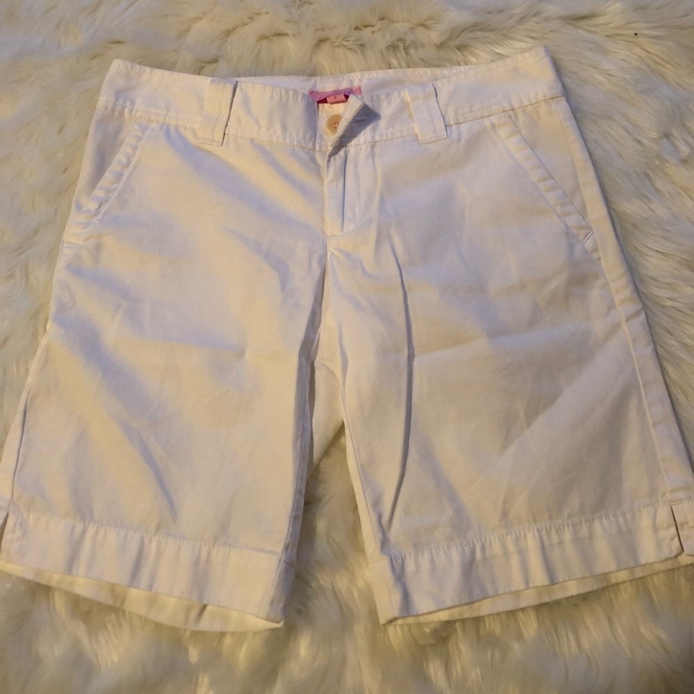 LILLY PULITZER WHITE BERMUDA SHORTS